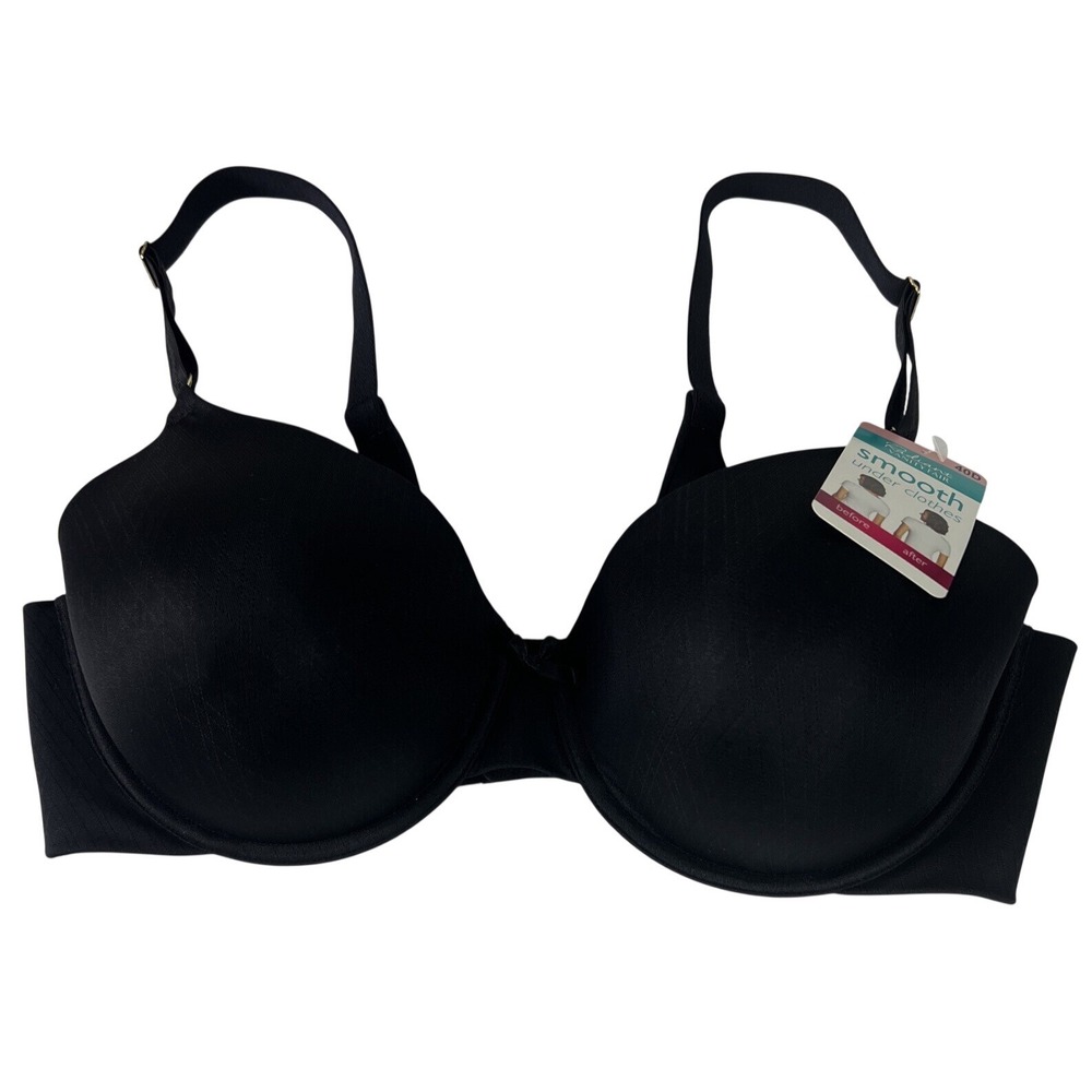 Vanity Fair Bra 75312FF Radiant 40D Diamond Full Coverage Smooth UW Black B36